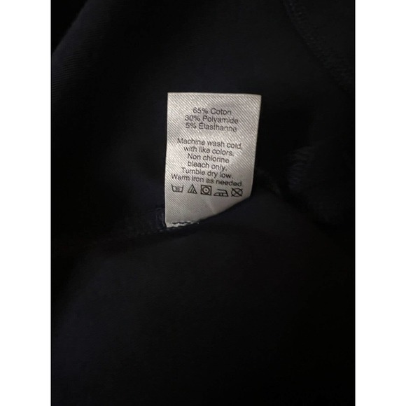 J Crew Dress Women’s Size XS Navy Blue Lace Up Front Short Sleeve Cotton Blend - Picture 6 of 8